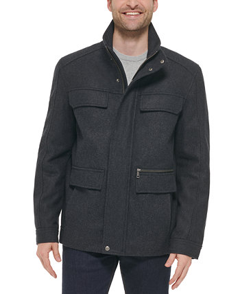 Мужское полевое пальто из шерсти Melton с множеством карманов Cole Haan