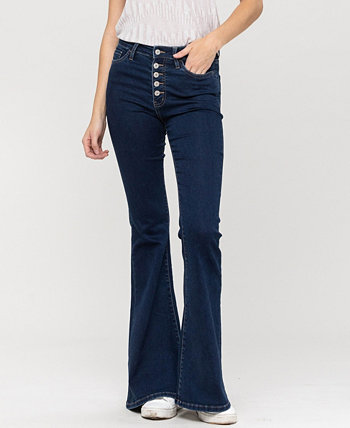 Женские супер-расклешенные джинсы на пуговицах с высокой посадкой VERVET