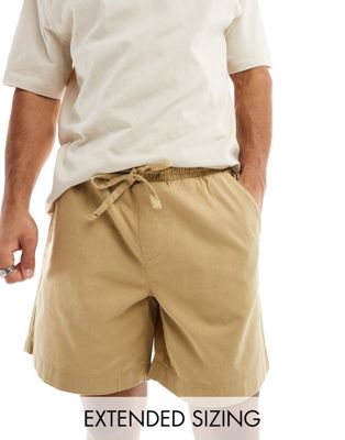 ASOS DESIGN wide chino shorts in tan ASOS DESIGN