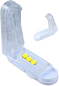 Pill Cutter Splitter for Small and Tiny Pills, Adjustable Pill Splitters for Small or Large Pills Accurately Cuts Multiple Pills at Once,Medicine Cutter Sharp Blade with Safety Guard SZREDU