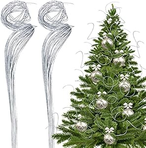 Syhood 60 Stem Christmas Curly Ting Ting Branches Xmas Glitter Branches Vase Filler Branch Ting, Curly Willow Branches for Christmas Decor, Wedding, Holiday and Home(Black) Syhood