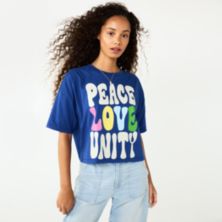 Черная укороченная футболка «Месяц истории» для юниоров Sonoma Community™ Peace Love Unity Sonoma Community