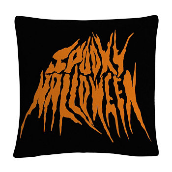 Жуткая металлическая декоративная подушка для Хэллоуина 16x16 дюймов от ABC BALDWIN