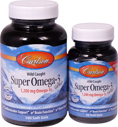 Super Omega-3 Gems® - 1200мг Омега-3 - 130 капсул - Carlson Carlson