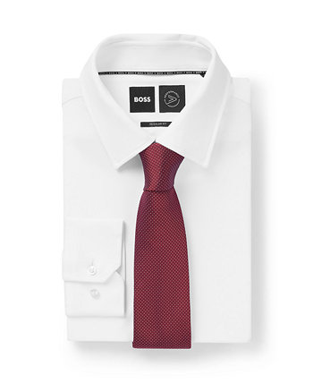 Мужской шелковый жаккардовый галстук с универсальным узором BOSS