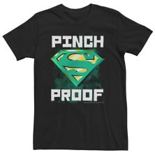Большой &усилитель; Tall DC Comics Супермен День святого Патрика Футболка с логотипом Pinch Proof DC Comics