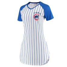 Женские Concepts Sport Белая ночная рубашка в тонкую полоску Chicago Cubs Vigor Unbranded