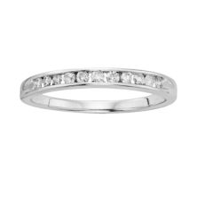 Обручальное кольцо с бриллиантом из стерлингового серебра (1/4 карата T.W.) I Promise You