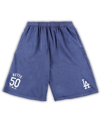 Мужские шорты Mookie Betts Royal Los Angeles Dodgers Big and Tall с прострочкой двойной вязки Profile