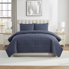VCNY Home Diamond 3 pc Pinsonic Textured Quilt Set VCNY HOME
