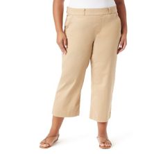 Большие размеры Gloria Vanderbilt Широкие укороченные брюки без застежки с эффектом формы Gloria Vanderbilt