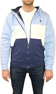 U.S. Polo Assn. Men's USPA Color-Block Full Zip Sherpa Hoodie U.S. Polo Assn.