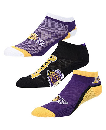 Мужские и женские носки Los Angeles Lakers Flash, комплект из 3 пар носков до щиколотки For Bare Feet