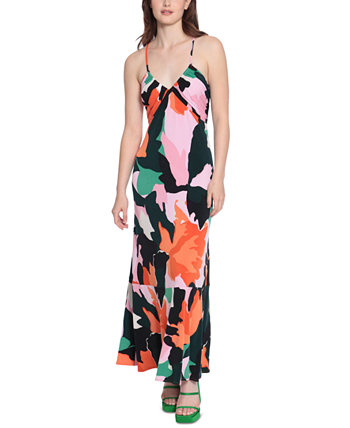 Women's Printed Tiered Halter Dress Donna Morgan