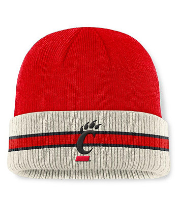 Men's Red/Cream Cincinnati Bearcats Silas Cuffed Knit Hat Top of the World