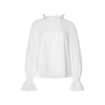 Хлопковая блуза Majorelle со сборками ручной работы Merlette
