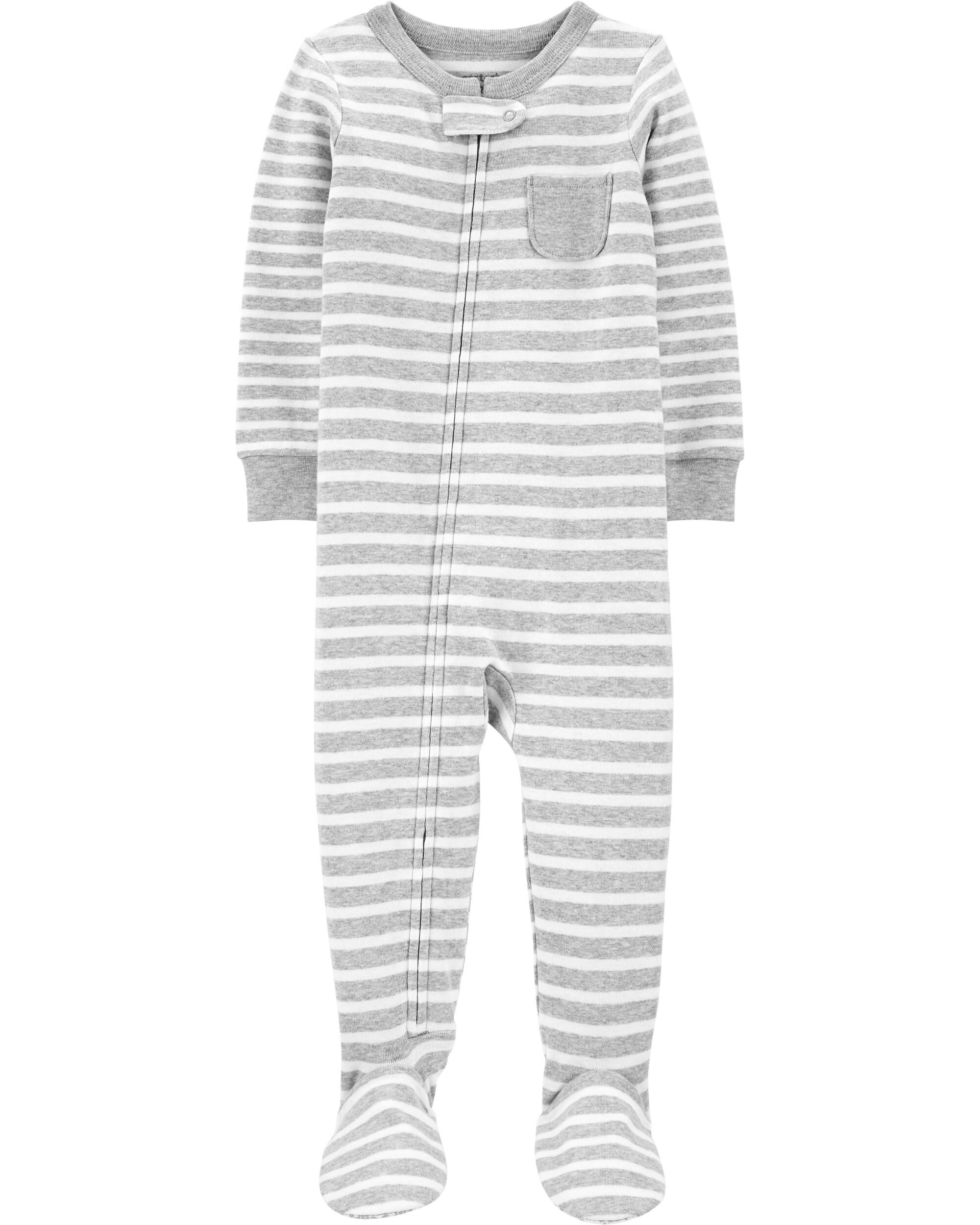 Цельная полосатая пижама из 100 % плотного хлопка для малышей Carter's
