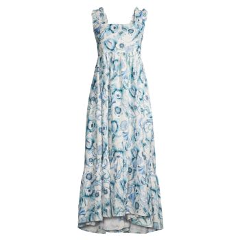 In The Pursuit Of Magic Mika Floral Shell Midi-Dress The Lazy Poet