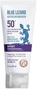 BLUE LIZARD Sport Mineral-Based Sunscreen Lotion - SPF 50+ - 3 oz Blue Lizard