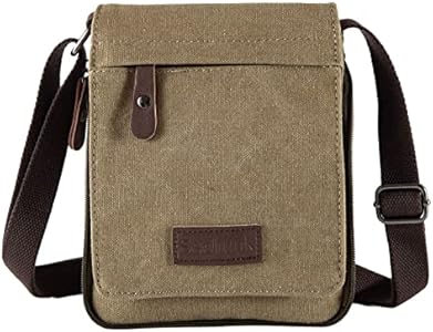 Sechunk Small Vintage Canvas Messenger Cross body bag Shoulder bag Sechunk