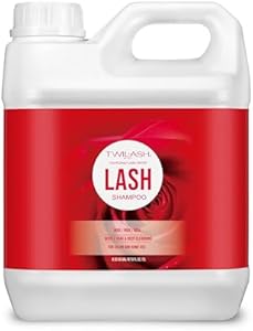 Lash Shampoo Bulk, Eyelash Cleanser for Extensions 1 Liter, Safe Makeup Remover, Non-irritating or Burning Formula Eyelid Foaming Cleanser for Professional Salon and Home Use (Aloe Vera-1L) TWILASH BY DLY