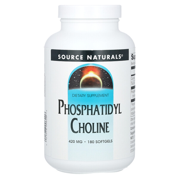 Фосфатидилхолин - 420 мг - 180 капсул - Source Naturals Source Naturals
