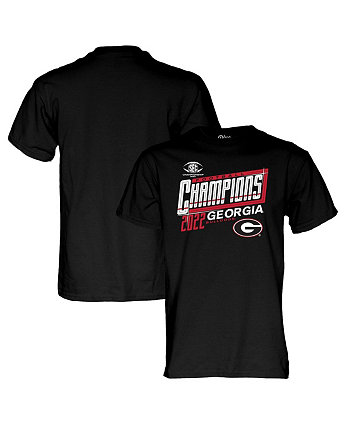 Men's Black Georgia Bulldogs 2022 SEC Football Conference Champions T-shirt Blue 84