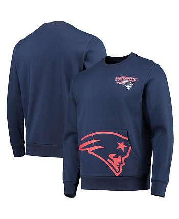 Мужской темно-синий свитер с карманами New England Patriots FOCO