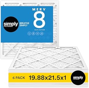 Воздушный фильтр MERV 8 размером 15,5x29x1 дюйм, 6 штук, фильтрация 90% частиц Simply