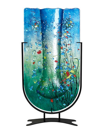 22 "x 11,5" Высокая U-образная ваза из плавленого стекла Jasmine Art Glass