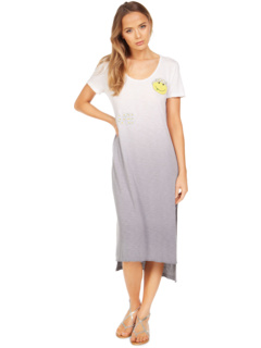 Платье-футболка Denise с круглым вырезом и короткими рукавами Happy Daisy Peace Lauren Moshi