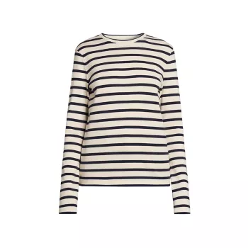 Striped Cotton Long-Sleeve T-Shirt Jil Sander