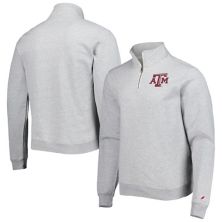 Men's League Collegiate Wear Gray Texas A&M Aggies Stack Essential Lightweight Fleece Quarter-Zip Sweatshirt League Collegiate Wear