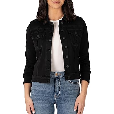 Julia Crop Jacket with Drop Shoulder Regular Waistband KUT from the Kloth