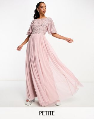 Матово-розовое платье макси с открытой спиной Beauut Petite Bridesmaid Beauut
