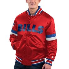 Мужская стартовая красная университетская куртка с длинными кнопками Buffalo Bills Gridiron Classics Home Game Starter