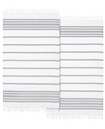 Textiles Herringbone Pestemal Пакет из 2 пляжных полотенец из 100% турецкого хлопка Linum Home