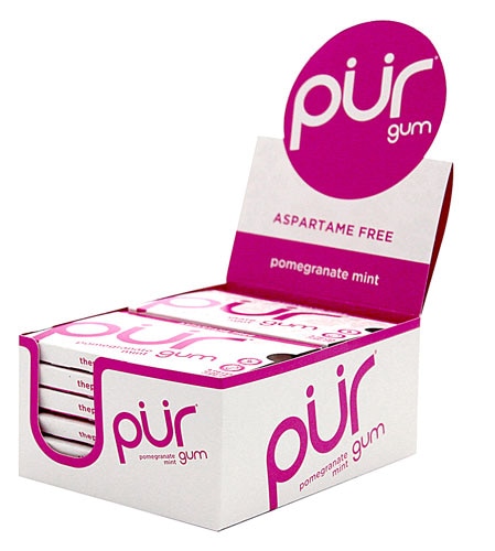 Pur Company Pur Gum Без аспартама Гранатовая мята - лоток 12 Pur Company