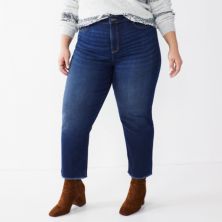 Прямые укороченные джинсы для похудения с высокой талией и высокой талией размера плюс Nine West Nine West