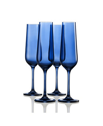 Прозрачные бокалы для шампанского, набор из 4 шт. Godinger