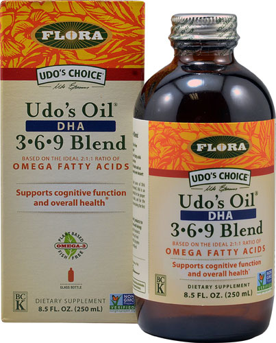 Flora Udo's Choice® Udo's Oil® DHA 3-6-9 Blend -- 8,5 жидких унций Flora