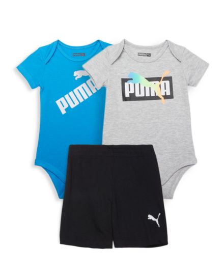 Боди для мальчика из трех частей с логотипом &amp; Комплект шорт PUMA
