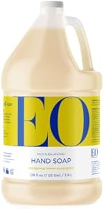 EO Liquid Hand Soap Refill, 1 Gallon, French Lavender, Organic Plant-Based Gentle Cleanser with Pure Essential Oils Eo