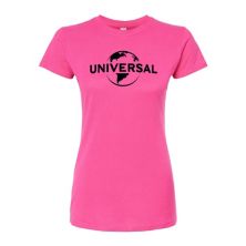 Juniors' Universal Logo Fitted Tee Licensed Character