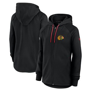 Women's Fanatics  Black Chicago Blackhawks Authentic Pro Rink Fleece Full-Zip Jacket Fanatics Brands - White Label