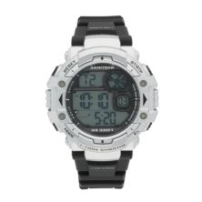 Мужские часы с хронографом Armitron Pro Sport EL LCD черного цвета - 40-8309SVB Armitron
