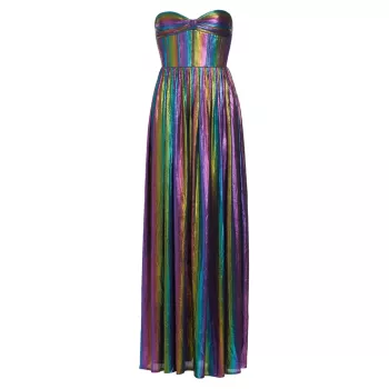 Florence Metallic Strapless Gown Bronx and Banco