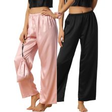 Женские брюки из 2 предметов, пижамный комплект, широкие брюки с эластичной резинкой на талии, длинные брюки Cheibear