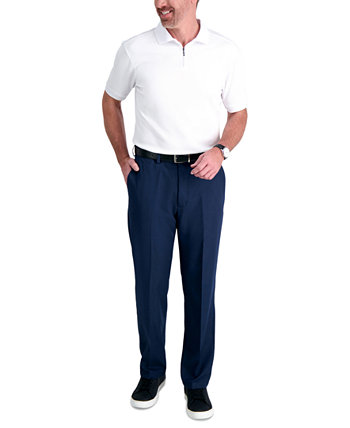 Мужские эластичные классические брюки Cool 18 PRO® с расширенной талией на плоской подошве спереди HAGGAR