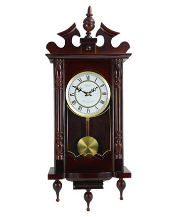 Коллекция часов Классические настенные 31-дюймовые куранты с римскими цифрами и качающимся маятником Bedford